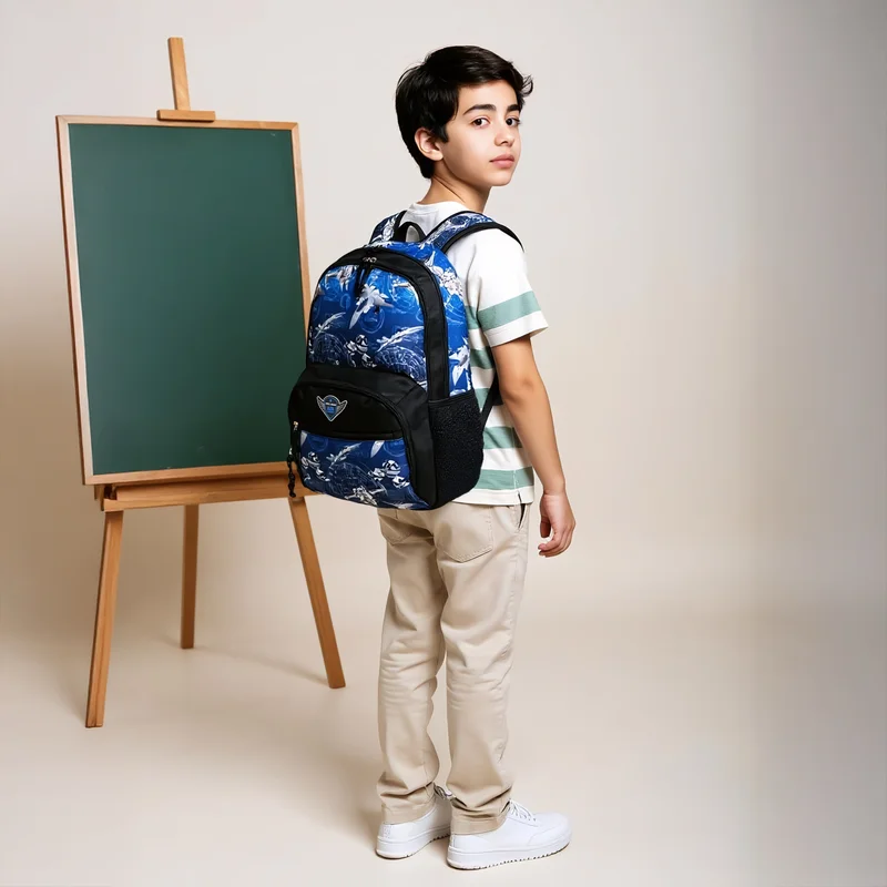 رول روود Backpack-Air Force-2 Cmprt-26 Liters-Boys (Polyester) Blue \ 33X46X17